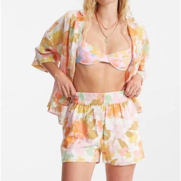 NEW BILLABONG all good button-down top in multi - Picture 1 of 6
